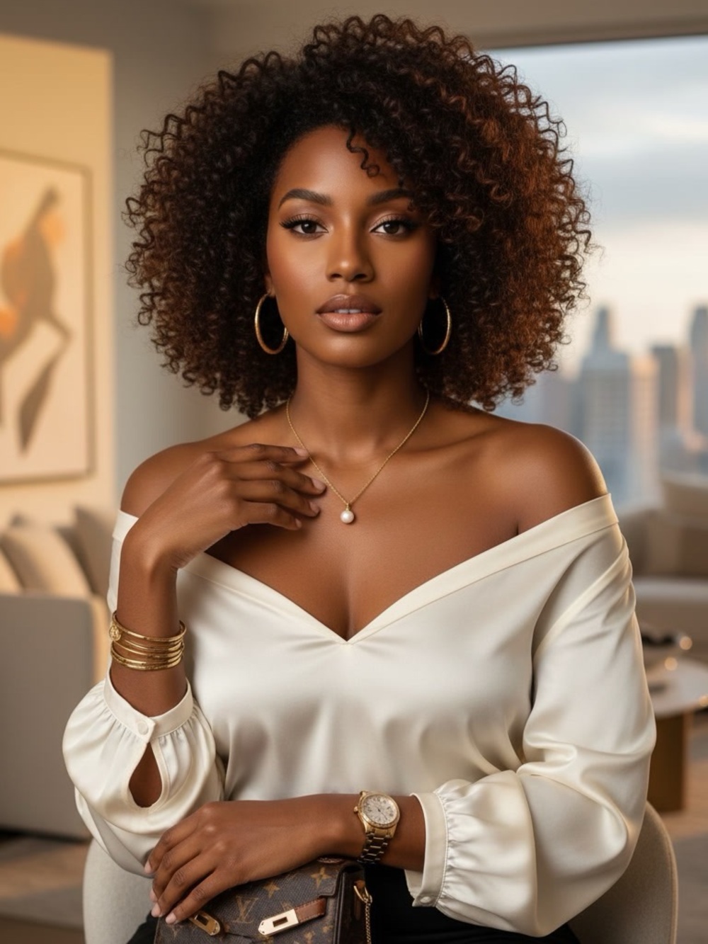 CC & Co by Catherine Canino Golden Pebble Pearl Pendant Necklace